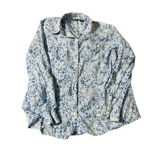 Eddie Bauer women's size XL floral button down top